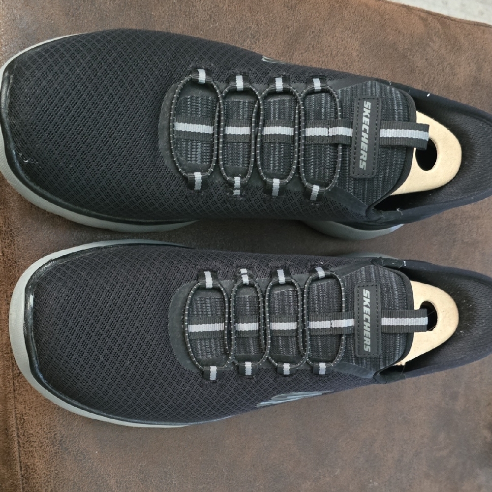 Skechers Men's Black and Gray Athletic Shoes